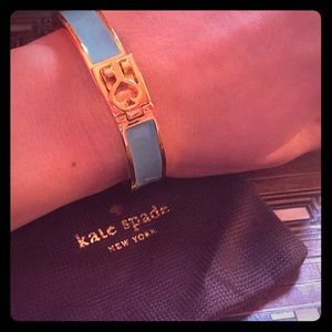 Kate Spade Hinged bangle bracelet. Tiffany blue!